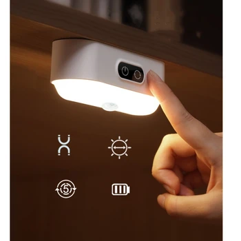 Skrine Dotyk Kabinetu Bezdrôtový Magnet Na Čítanie Knihy Nabíjateľná Pre Spálne Čítať Noc Batérie Svetlo Stôl Inteligentné Osvetlenie