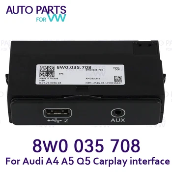 8W0 708 035 Na Audi A4 A5 O5 Carplay Prepínač Audio Zdroja, Rozhranie USB, AUX-IN Externé Rozhranie