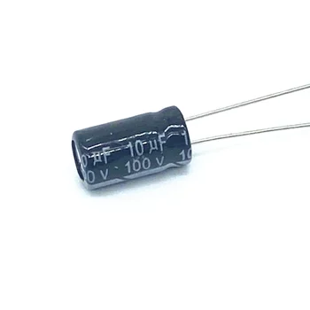 50PCS Higt kvality 100V10UF 6*12mm 10UF 100V 6*12 Elektrolytický kondenzátor