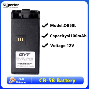 QYT CB-58 Li-ion Batéria Originál 4100mAh 12V na 27 mhz CB vysielačku Občan Kapela obojsmerné Vysielačky s Opasok Náhrady