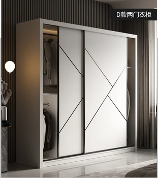 Spálne z masívu multi-layer panel, posuvné dvere, šatník moderný jednoduchý Nordic biela ekologické panel, posuvné dvere skrine