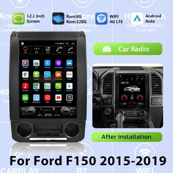 128GB Android 13.0 Auto Pre Ford F150 2015-2019 Upgrade Auta Rádio Stereo HD IPS Displej 8 Jadro Vedúci Jednotky Prehrávač, GPS Multimediálne