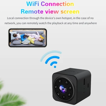 2MP HD 1080P Mini WiFi Kamera, Detekcia Pohybu Domov Baby Monitor Nočné Videnie Real-Time Video WiFi 2.4 GHz 180 Stupňov Široký Uhol