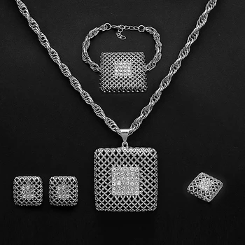 Dubaj 18k Zlatom Luxusné šperky Šperky Sady Žena marocký tradičné Svadobné Svadobné šperky Set Príslušenstvo