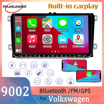 Autorádio 2 Din 1+16 G GPS Navigácia Vstavané Carplay Bluetooth, FM, 9 Palcový WIFI Android Pre Bora, Golf VW Polo Passat B6 B7 Touran