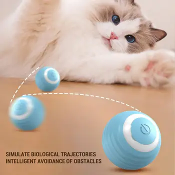 Automatické Mačka Teaser Usb Nabíjateľné Interaktívne Cat Hračka Lopta s Farebnými Svetlo Bpa Free Automatizované Mačiatko Hračka pre Nekonečnú Zábavu