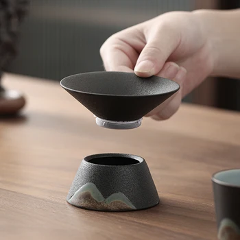 Ručne Maľované Hrubá Keramika Čaj Filter Čínsky Čaj Infuser Domov Glazúra Maliarske Farby Ttea Úniku Kung Fu Čaj Nastaviť Príslušenstvo