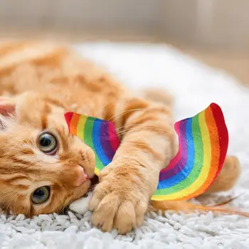 Rainbow Cat Hračka Dúha Mačka Hračky, Lopty Hračky Farebnú Dúhu Catnip Hračka Pre Mačky Počiatočných A Žuť Hračka Pre Mačky Loptu Vonkajšie Tréning Hračky