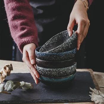 Cerâmica robiť vintage e tigelas de lingot utensílios de cozinha simples e moderno caseiro sobremesa assada salado exclusivo
