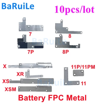 BaRuiLe 10pcs Batéria FPC plech Kryt pre iphone X XS XR 11 12 13 Pro Max 7 8 Plus Mini Vnútorné Držiak Klip Časti