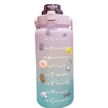 Gradient Farebná Plastová Fľaša na Vodu 70 oz BPA-Free Ekologická Fľaša na Vodu pre Triede Výletoch Cestovanie