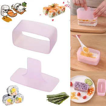 Kreatívne Obdĺžnikový Stlačením Sushi Box Stlačte Multi-Layer Sushi Nástroj Diy Námestie Ryža Loptu Formy Sushi Tortu Model Sushi Čln