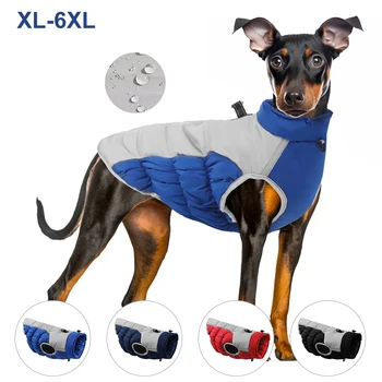 Windproof Oblečenie pre psy s Postroj pre Stredne Veľké Psy Zime Teplé Zahusťovanie Psa Vesta Reflexná Labrador Bunda Kostým