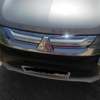 Pre Mitsubishi Outlander ABS Chrome Auto 3D Písmená Kapota Znak Loga Odznak Auto Samolepky Styling Auto Príslušenstvo Znenie 3D Písmeno