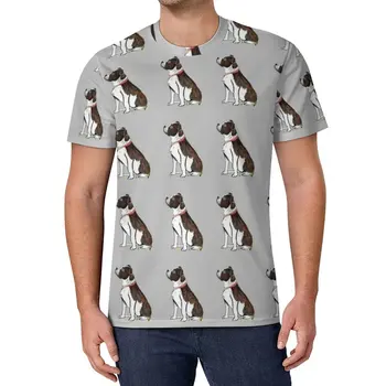 Stanffordshire Bull Teriér T-Shirt Pes, Pet Fashion T Košele Muž Vtipné Tričko Beach Krátke Rukáv Dizajn Šaty Plus Veľkosti 6XL