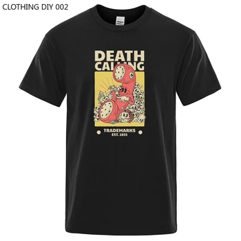 Mŕtvy Volanie Oblečenie Mužskej Módy Priedušná Luxusné Značky Tričko Hip Hop Voľné T-Shirts Bežné 100% Bavlna Topy Mužov