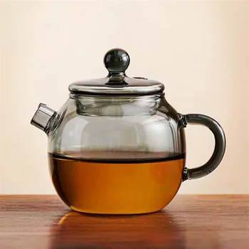 150 ml Black malou Kapacitou Kung Fu Sklenená Kanvica Čaj, Riad, Čaj Výrobu Nástrojov Čaj Infuser Teaware Popoludňajší Čaj Malý Hrniec Čaju