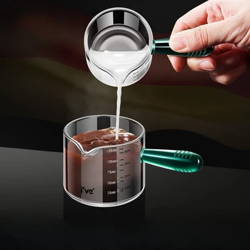 Malý Pohár Mlieka Pohár Domácnosti Prílohu Meracie prístroje Espresso Liquid Mini Mlieko Pohárov s Odstupňovanou Uncu odmerky Nové