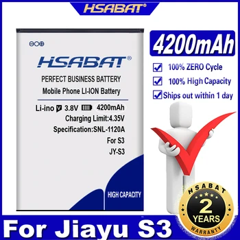 HSABAT 100% Nový High capacity 4200mAh JY S3 JY-S3 UÅŸ S3 batérie pre UÅŸ S3 JY-S3 Batérie