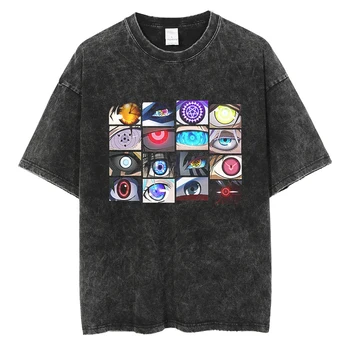 Streetwear Harajuku Umyté T-Shirt Mužov Letné Japonské Anime Démon Vrah Vytlačený Tričko Krátky Rukáv Tričko Topy Tees