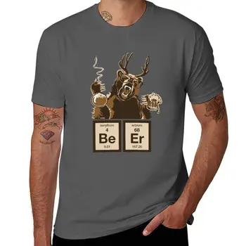 Nové Chémie medveď objavil pivo T-Shirt úžasný tričko animal print tričko pre chlapcov pánske bavlnené tričká