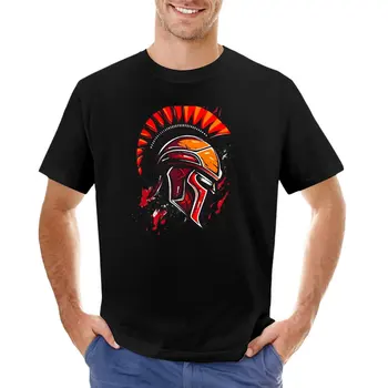 Spartan hlavu s prilbou a maľba T-Shirt anime šaty mužov tričko