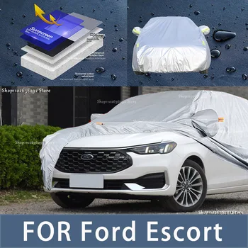 Pre Ford Escort Vonkajšie Ochrany Full Auto Pokrýva Snehová pokrývka Slnečník Vodotesný, Prachotesný Exteriéru Auto príslušenstvo