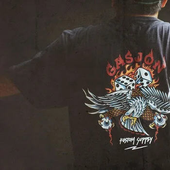 Americká Ulica Bežné Retro T-shirt Lete TatooHiphop Osobnosti Tlač Graffiti Chicano-Krátke rukávy Top pánske Oblečenie