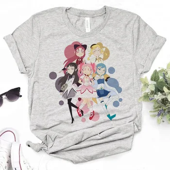 Madoka t-shirts ženy komické Y2K dizajnér Tee dievča 2000s Japonský streetwear oblečenie