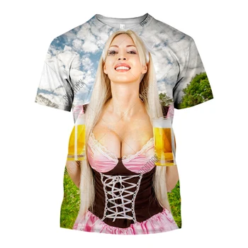 Nové Letné Príliv Krásy Vzor Muži T-Shirts Bežné 3D Tlač Tees Hip Hop Osobnosti Okrúhlym Výstrihom, Krátky Rukáv Topy