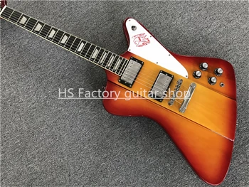Pôvodné Vlastné Red&Sunburt Elektrická Gitara S White Pearl Pražec Intarzia,Rosewood Hmatník,Reverzné Vreteníka