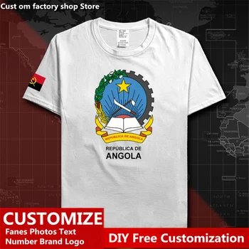 Republiky, Angola Angolan Krajiny tričko Vlastné Jersey Fanúšikov DIY Názov Počet LOGO High Street Fashion Voľné Bežné T-shirt