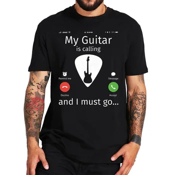 Elektrická Gitara Meme Tlač pánske T-shirts Grafické Tshirts Hip Hop Letné Tričká Moja Gitara Je Zavolaj Mi Módne Harajuku T-Shirt