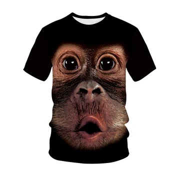 Funny T-Shirts Opice Gorila 3D Tlač Streetwear Muži Ženy Zvierat Fashion Tričko Hip Hop Tee Topy Oblečenie