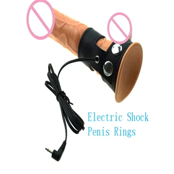 Elektrickým Prúdom Penis Krúžky BDSM Elektro Kohút Masáž Žaluďa Stimulácia Masáž Terapia Krúžok E-stim Sexuálne Hračky Pre Mužov