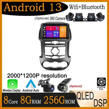 Android 13 Pre Ford Ranger 3 2011 2012 2013 2014 2015 autorádia hráčov Carplay Multimediálne Autoradio s GPS Video Navigácia Stereo