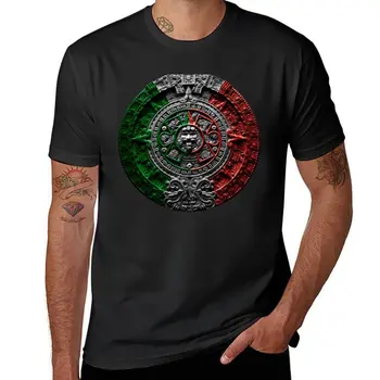 Nové aztécky kalendár mexiko chicano T-Shirt nadrozmerné tričká, košele grafické tees rýchle sušenie t-shirt mens t košele