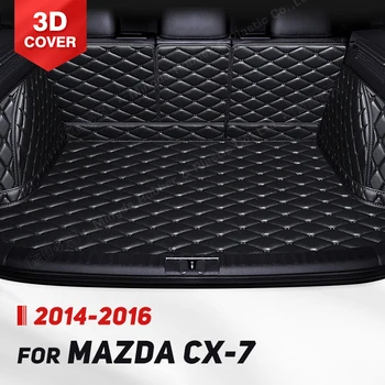Auto Plné Pokrytie Kmeňa Mat Pre Mazda CX-7 SUV 2014-2016 15 kufra Auta Kryt Pad Cargo Líniové Interiéru Chránič Príslušenstvo