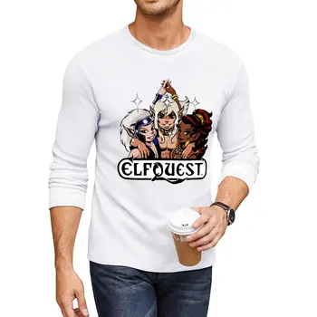 Nové ElfQuest: Retro Trio Dlhé Tričko hippies oblečenia vlastné tričká pánske grafické t-shirts pack