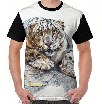 Snow Leopard Éterický Duch Grafické T-Shirt mužov topy tee žien t shirt mužov zábavné tlače O-neck tričká Krátky Rukáv