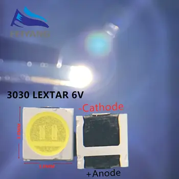 500pcs Lextar Podsvietenie LED High Power LED 1.8 W 3030 6V studená biela 150-187LM PT30W45 V1 TV Aplikácia 3030 smd led dióda