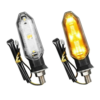 8PCS Univerzálne LED Motocykel Zase Signálneho Svetla Zadné Svetlá Žiarovka 12V Vodotesný IP67 Amber Flasher Indikátor Blinker