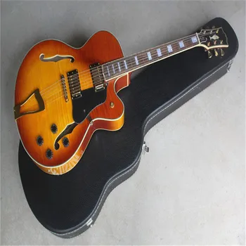 Horúce Veľkoobchod G L-5 L5 Jazz guitar F -Čiastočne Duté Prirodzené farby Elektrická gitara