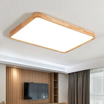 Masívneho Dreva Zapustené LED Obývacia Izba, Spálňa Stropné Svietidlá Nordic Jednoduché, Moderné Spálne Lampa Kolo Ultra-tenké Denník Stropné Lampy