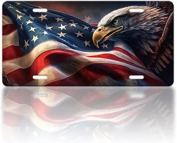 Americká Vlajka Eagle špz Kryt Vintage Vlasteneckej Vlajka špz na Auto Príslušenstvo Márnosť voľbu pre Nás v Kanade Štandard
