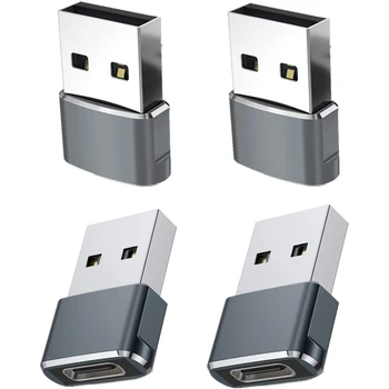4 Pack USB C Samica Samec Na USB Adaptér,Typ C Nabíjací Kábel Napájací Menič Pre Iphone 12 13 Pro Max Pre Samsung