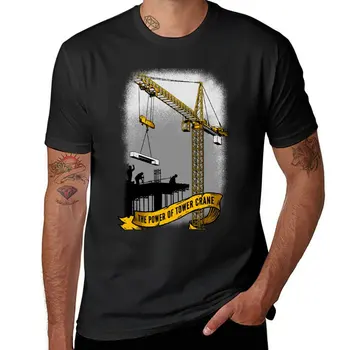 Nový Power Tower Crane T-Shirt tees T-shirt short mužov tričko