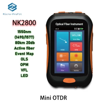 MiNi OTDR 1550(1490/1577)nm So Svetlom Test aktívne vlákna Vlákno optica Reflektometra 20db odpoveď zrušenia pre 80km optického Kábla Ethernet Tester