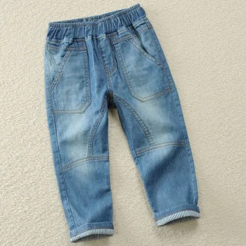 MODX jar a na jeseň nové detské oblečenie detské chlapci džínsy, nohavice vo veľkom detské nohavice