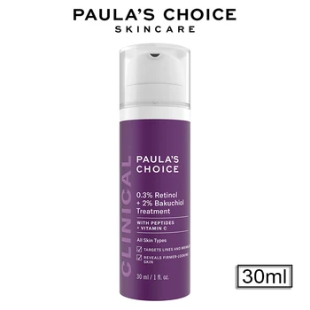 Paula je Výber 0.3% Retinol +2% Bakuchiol Zaobchádzanie S Peptidy Vitamín C Anti-aging Repair Jemné Linky, Pre Všetky Typy Pleti 30ML